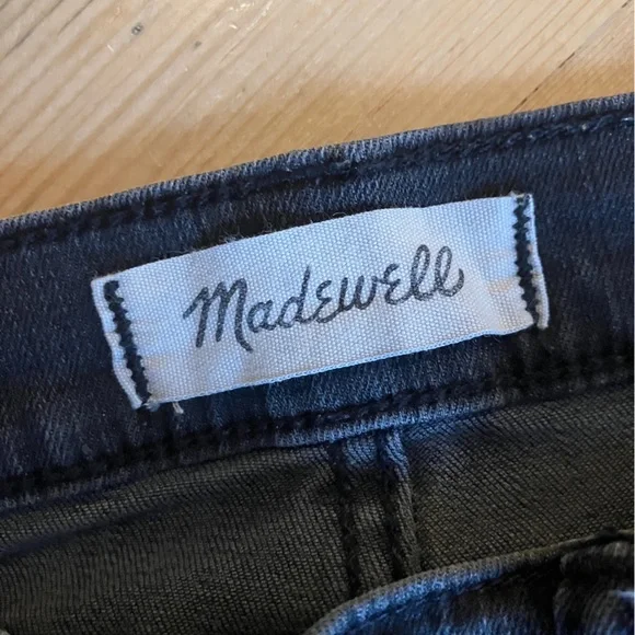 Madewell 9" Highrise Black Distressed Skinny Jeans 27 - Picture 13 of 16